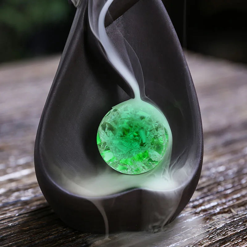 Brûleur d'encens à reflux en argile