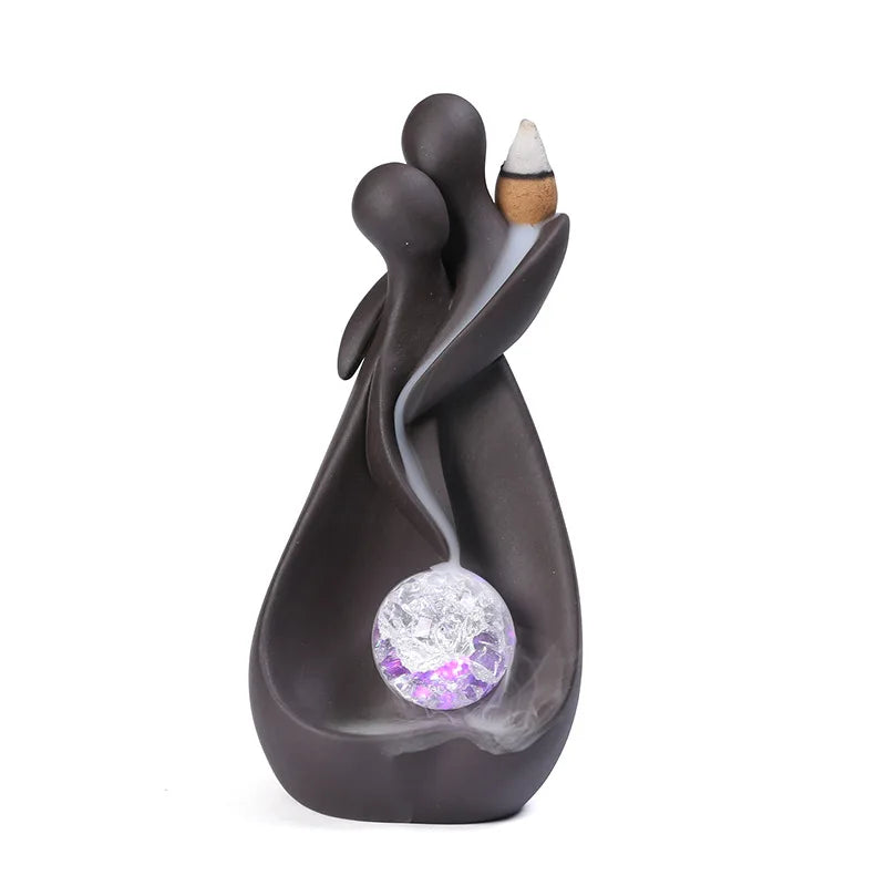 Brûleur d'encens à reflux en argile