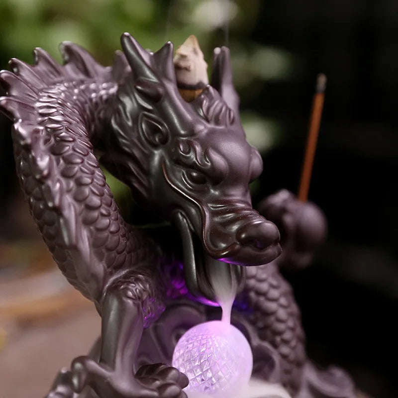 Brûleur d'encens à reflux en céramique - Cascade de dragon