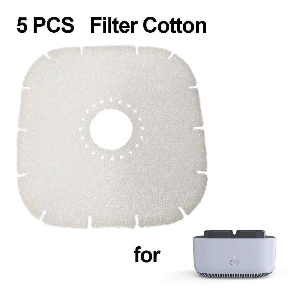 Cendrier en coton filtre carré pour Purification de l'air, 5 pièces, Anti-fumée secondaire avec fonction d'ions négatifs